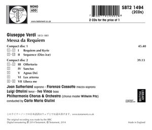 Produktbild: Messa da Requiem
