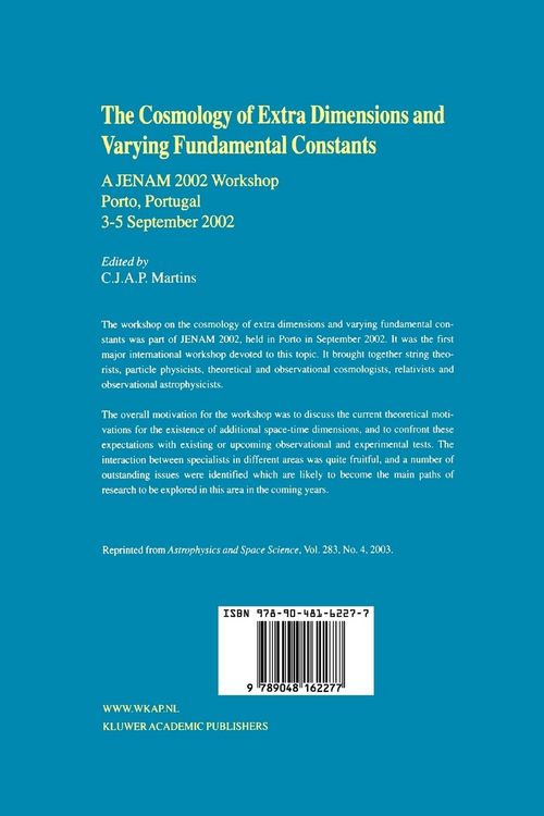 Produktbild: The Cosmology of Extra Dimensions and Varying Fundamental Constants
