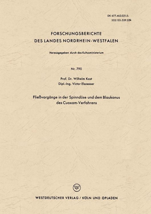 Produktbild: Flie&szlig;vorg&auml;nge in der Spinnd&uuml;se und dem Blaukonus des Cuoxam-Verfahrens