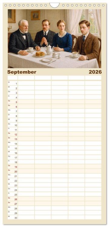 Produktbild: Familienplaner 2026 - Thomas Mann. Sein Leben, seine Werke mit 5 Spalten (Wandkalender, 21 x 45 cm) CALVENDO