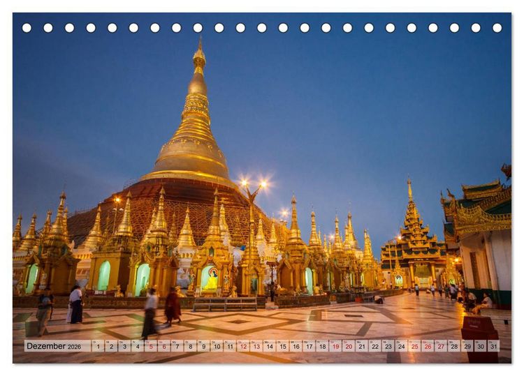 Produktbild: Myanmar - Reise durch das alte Burma (Tischkalender 2026 DIN A5 quer), CALVENDO Monatskalender