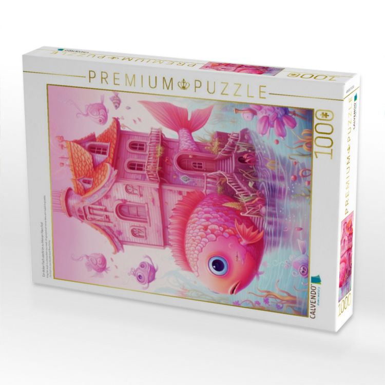 Produktbild: CALVENDO Puzzle Ein dicker Fisch steckt im zu kleinen Haus fest | 1000 Teile Lege-Gr&ouml;&szlig;e 64x48cm Foto-Puzzle f&uuml;r gl&uuml;ckliche Stunden