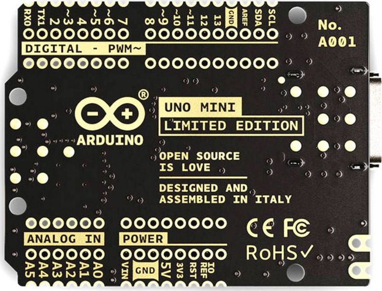 Produktbild: Arduino ABX00062 Board UNO Mini Limited Edition Core ATMega328