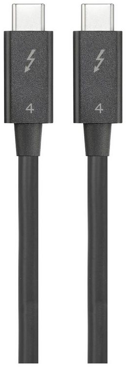 Produktbild: Renkforce Thunderbolt&trade;-Kabel Thunderbolt&trade; 4 Thunderbolt&trade; (USB-C&reg;) Stecker, Thunderbolt&trade; (USB-C&reg;) Stecker 0.80m Schwarz doppelt