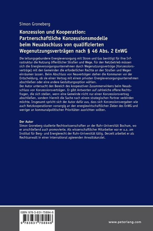 Produktbild: Konzession und Kooperation: Partnerschaftliche Konzessionsmodelle beim Neuabschluss von qualifizierten Wegenutzungsvertr&auml;gen nach &sect; 46 Abs. 2 EnWG