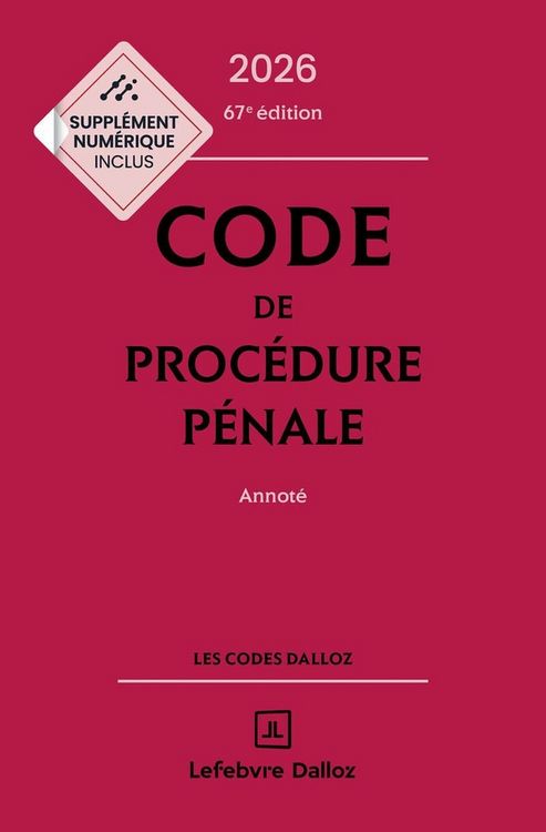 Produktbild: Code de proc&eacute;dure p&eacute;nale 2026, annot&eacute;