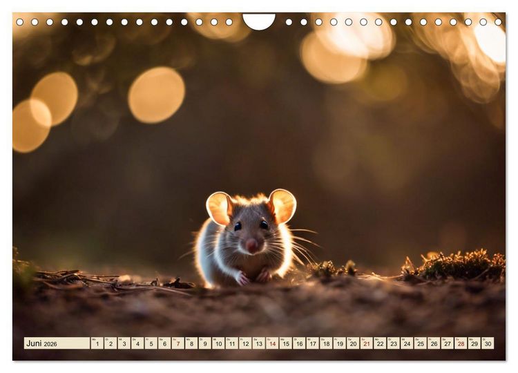 Produktbild: Heimische Tiere im Mondlicht (Wandkalender 2026 DIN A4 quer), CALVENDO Monatskalender