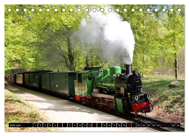 Produktbild: Dampfbahnromantik - Dampfbahnen auf schmaler Spur (Tischkalender 2026 DIN A5 quer), CALVENDO Monatskalender