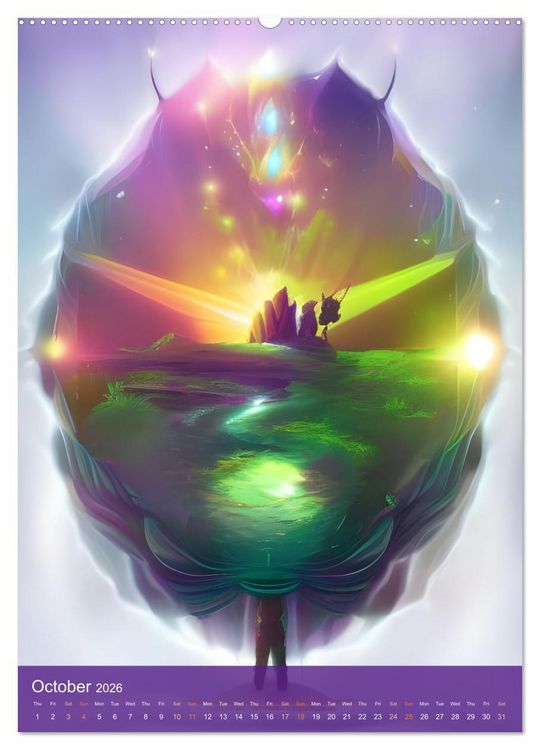 Produktbild: Prismatic Visions (High Quality Premium Wall Calendar 2026 DIN A2 portrait),CALVENDO 12 Month Wall Calendar
