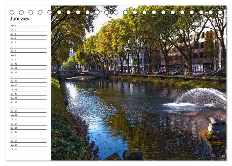 Produktbild: D&uuml;sseldorf - Impressionen (Tischkalender 2026 DIN A5 quer), CALVENDO Monatskalender