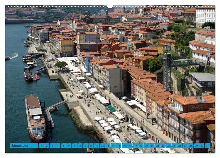 Produktbild: Eine Reise durch Portugal (hochwertiger Premium Wandkalender 2026 DIN A2 quer), Kunstdruck in Hochglanz
