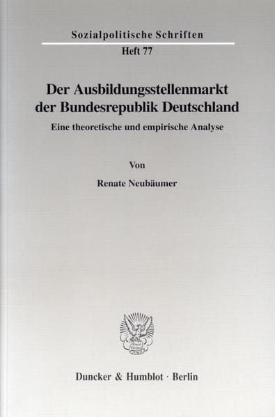 Produktbild: Der Ausbildungsstellenmarkt der Bundesrepublik Deutschland.