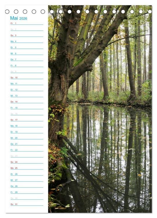 Produktbild: Wunderbarer Spreewald (Tischkalender 2026 DIN A5 hoch), CALVENDO Monatskalender