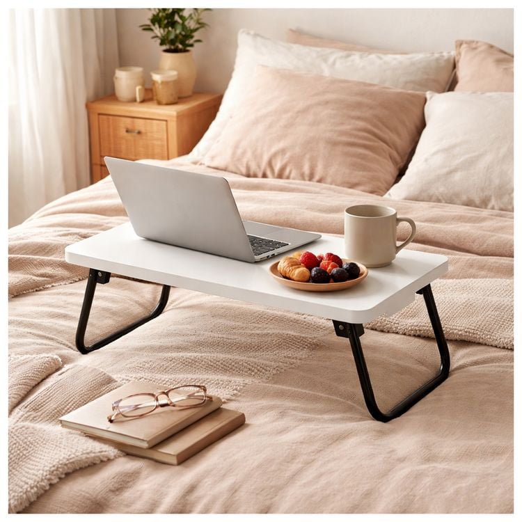 Produktbild: HTI-Living Laptoptisch Fr&uuml;hst&uuml;ckstablett f&uuml;rs Bett Wei&szlig; Laptoptisch Fr&uuml;hst&uuml;ckstablett f&uuml;rs Bett Wei&szlig;
