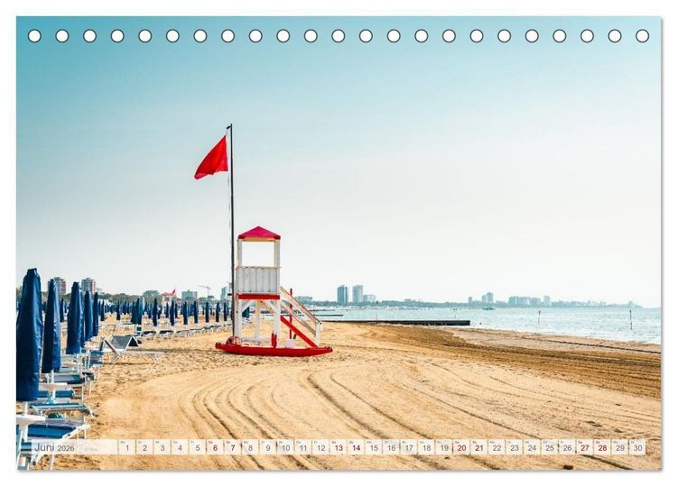 Produktbild: Lignano in Italien. Sommer Strand und Meer (Tischkalender 2026 DIN A5 quer), CALVENDO Monatskalender