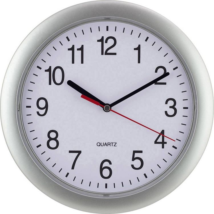 Produktbild: EuroTime 22222 Quarz Wanduhr 25cm Silber