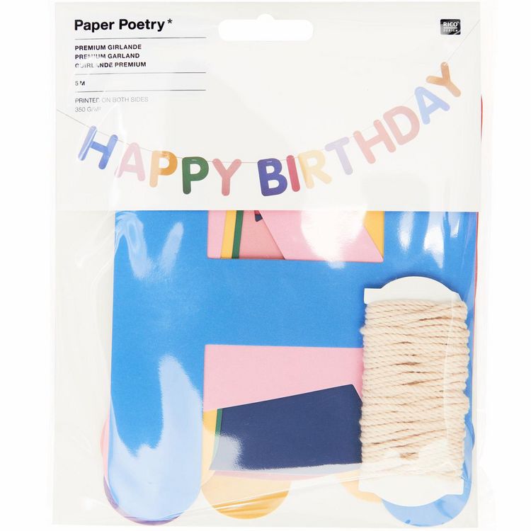 Produktbild: Girlande Happy Birthday, Magic Rainbow , 5m