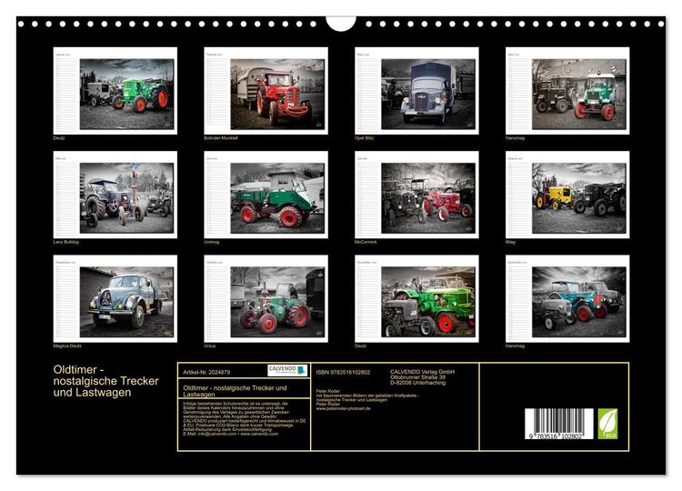 Produktbild: Oldtimer - nostalgische Trecker und Lastwagen (Wandkalender 2026 DIN A3 quer), CALVENDO Monatskalender