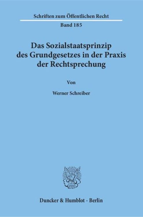 Produktbild: Das Sozialstaatsprinzip des Grundgesetzes in der Praxis der Rechtsprechung.