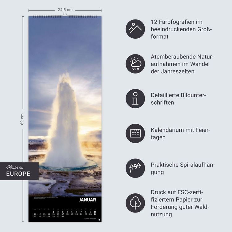 Produktbild: Naturgewalten Vertical Kalender 2027