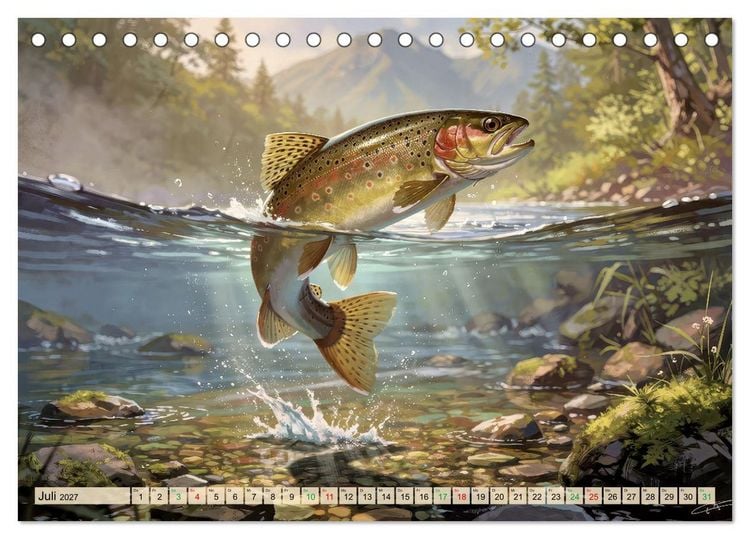 Produktbild: Talsperren - Forellen (Tischkalender 2027 DIN A5 quer), CALVENDO Monatskalender