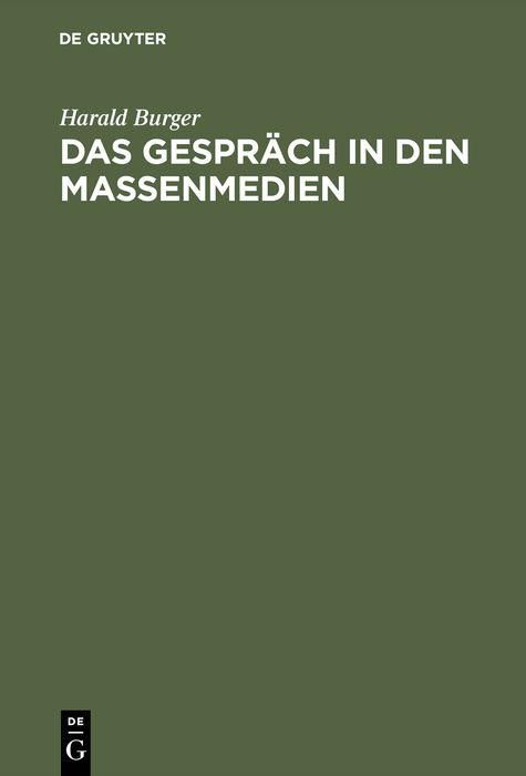Produktbild: Das Gespr&auml;ch in den Massenmedien