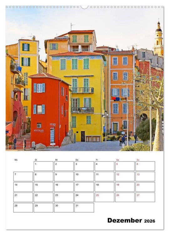 Produktbild: C&ocirc;te d&rsquo;Azur - Reiseziel am Mittelmeer (hochwertiger Premium Wandkalender 2026 DIN A2 hoch), Kunstdruck in Hochglanz