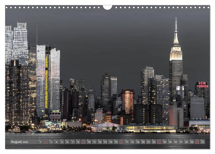 Produktbild: New York City - Color Glam Edition (Wandkalender 2026 DIN A3 quer), CALVENDO Monatskalender