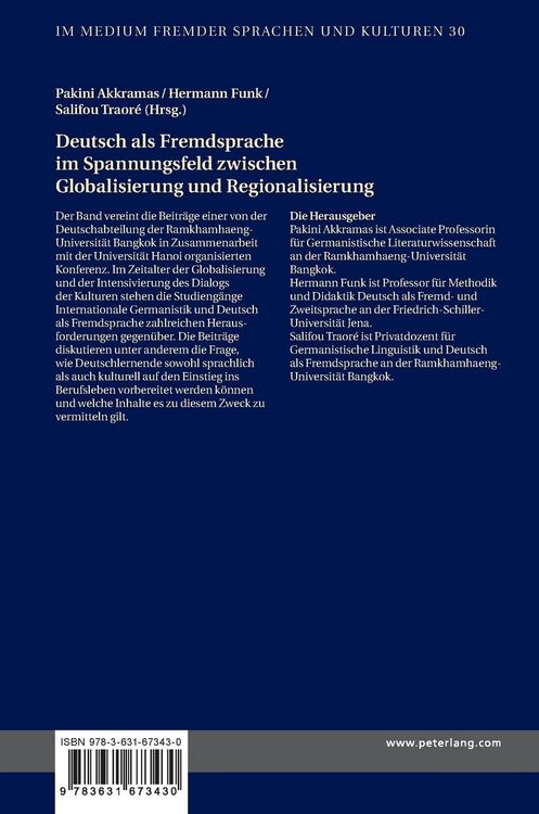 Produktbild: Deutsch als Fremdsprache im Spannungsfeld zwischen Globalisierung und Regionalisierung