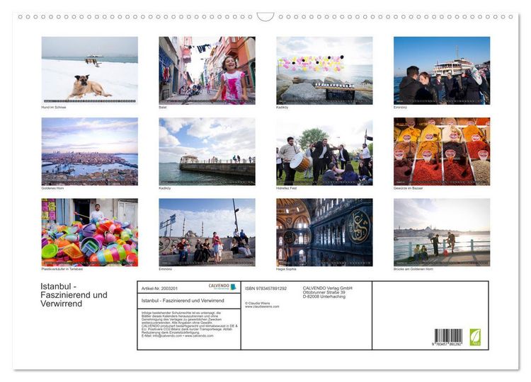 Produktbild: Istanbul - Faszinierend und Verwirrend (Wandkalender 2026 DIN A2 quer), CALVENDO Monatskalender