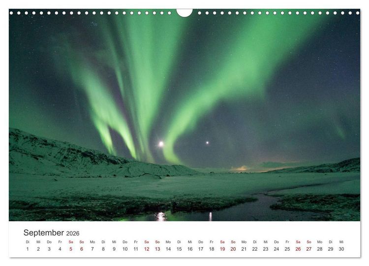 Produktbild: Polarlichter - Einzigartige Ph&auml;nomene am Himmel. (Wandkalender 2026 DIN A3 quer), CALVENDO Monatskalender