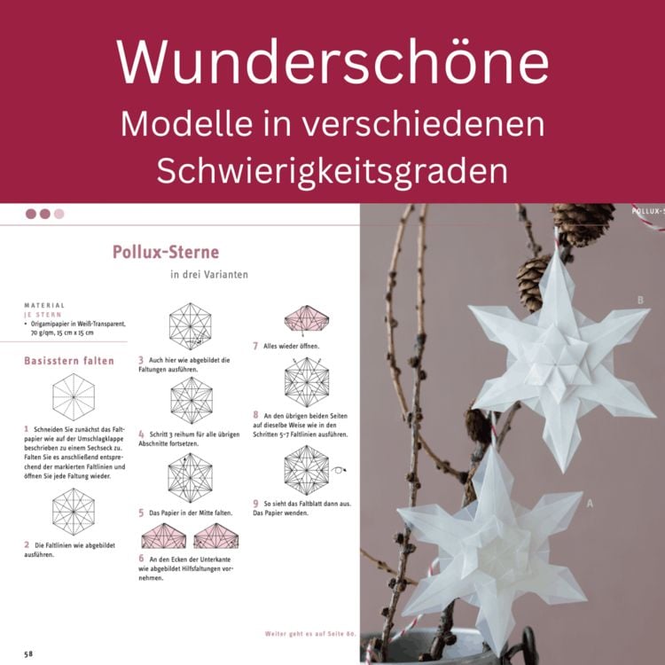 Produktbild: Zarte Origamisterne (kreativ.kompakt.)