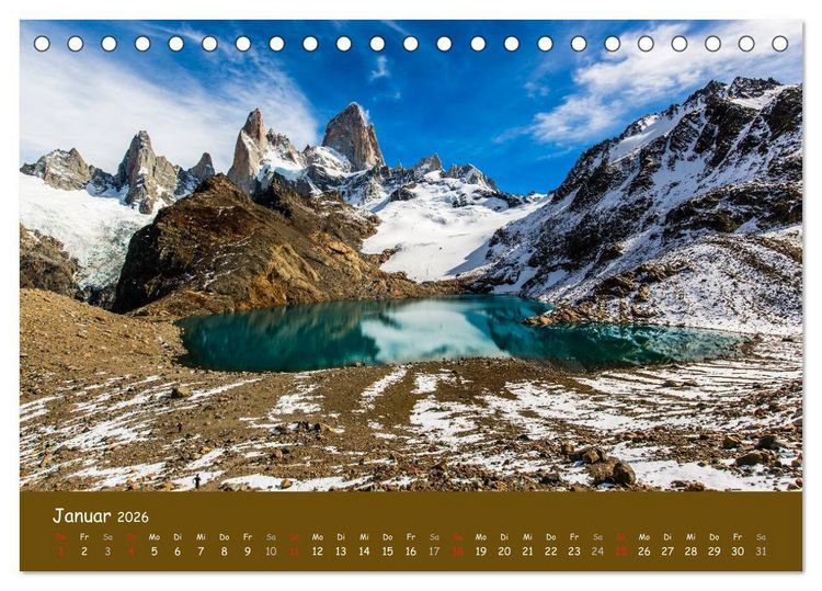 Produktbild: Patagonien 2026 - Traumziel in den Anden (Tischkalender 2026 DIN A5 quer), CALVENDO Monatskalender
