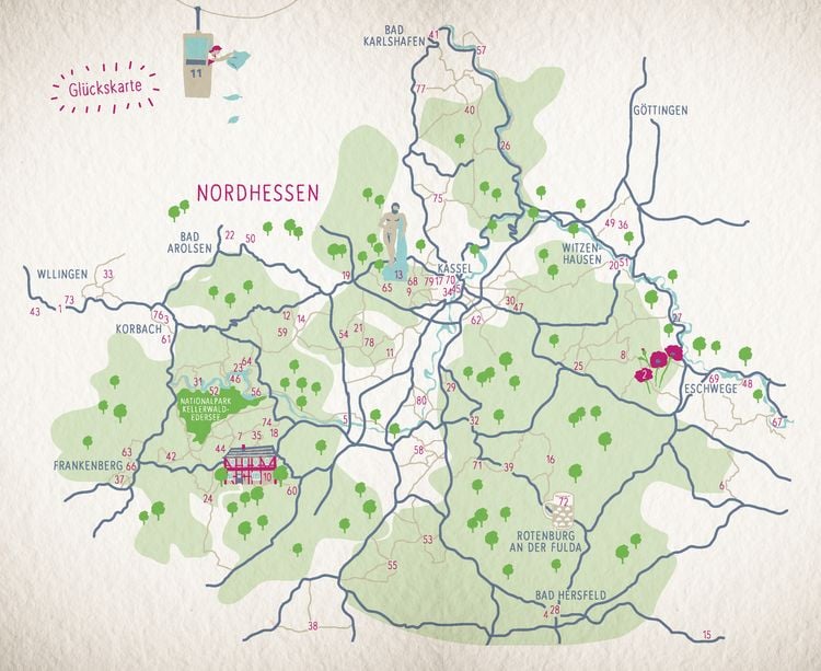Produktbild: Glücksorte in Nordhessen