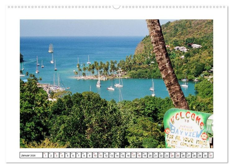 Produktbild: KARIBIK - die Vielfalt genie&szlig;en (hochwertiger Premium Wandkalender 2026 DIN A2 quer), Kunstdruck in Hochglanz