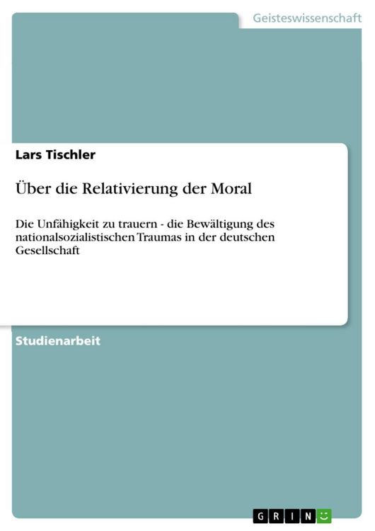 Produktbild: &Uuml;ber die Relativierung der Moral