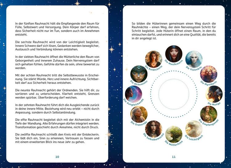 Produktbild: Kartenset: H&uuml;terinnen der Rauhn&auml;chte | mit Ritualen, Affirmationen und Videomeditationen
