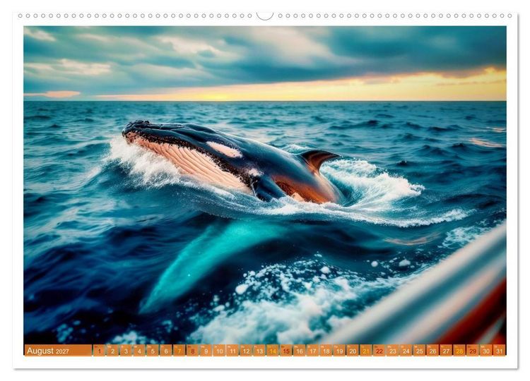 Produktbild: Whale Watching (hochwertiger Premium Wandkalender 2027 DIN A2 quer), Kunstdruck in Hochglanz