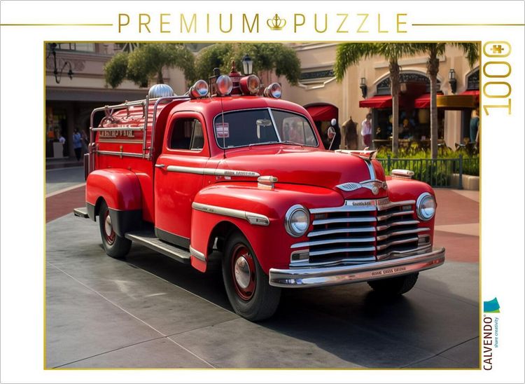 Produktbild: CALVENDO Puzzle Ein Motiv aus dem Kalender Fantastische Nostalgie Feurwehrautos | 1000 Teile Lege-Gr&ouml;&szlig;e 64x48cm Foto-Puzzle f&uuml;r gl&uuml;ckliche Stunden