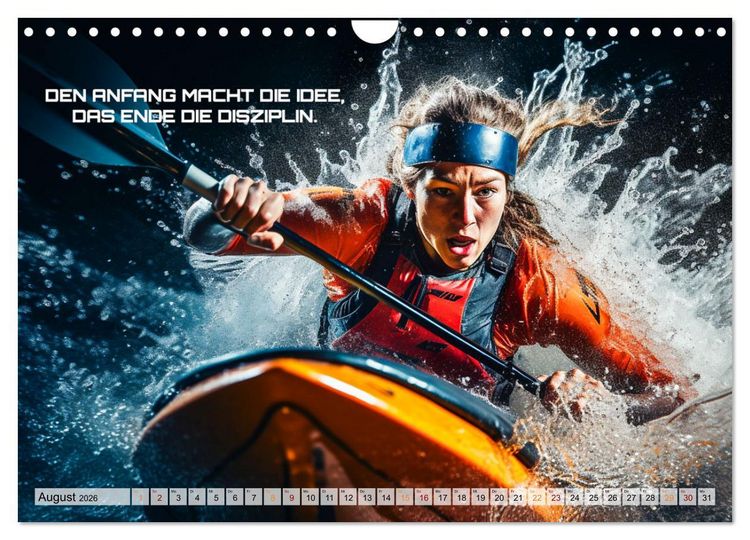 Produktbild: Kajak und Motivation (Wandkalender 2026 DIN A4 quer), CALVENDO Monatskalender