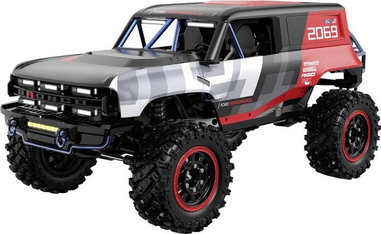 Produktbild: MJX Schwarz-Rot Brushless 1:12 RC Modellauto Elektro Crawler Allradantrieb (4WD) RtR 2,4 GHz Inkl. Akku und Ladeger&auml;t, mit Lichteffekt