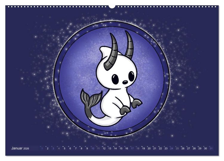 Produktbild: Geister Sternzeichen (hochwertiger Premium Wandkalender 2026 DIN A2 quer), Kunstdruck in Hochglanz