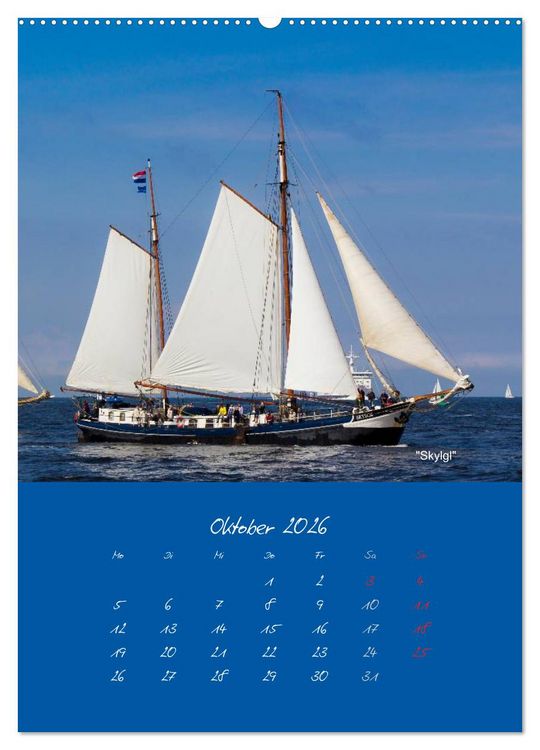 Produktbild: Unter Segeln (Wandkalender 2026 DIN A2 hoch), CALVENDO Monatskalender