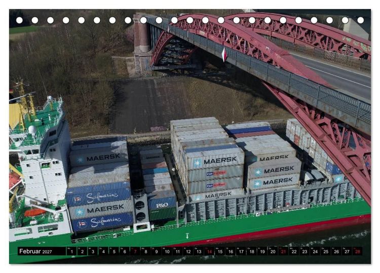 Produktbild: 100 Meter &uuml;ber Grund - Am Nord-Ostsee-Kanal (Tischkalender 2027 DIN A5 quer), CALVENDO Monatskalender