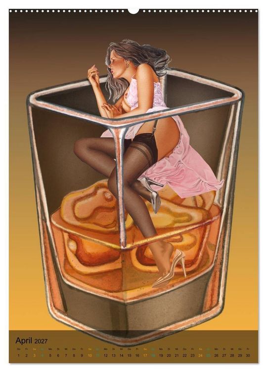 Produktbild: DELIKATESSEN - leckere K&ouml;stlichkeiten & kalorienarme Pin up Illustrationen, Zeichnungen, Grafiken und Malerei der Marke "Burlesque up your wall" von Sara Horwath (hochwertiger Premium Wandkalender 2027 DIN A2 hoch), Kunstdruck in Hochglanz
