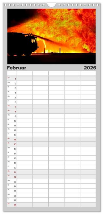 Produktbild: Familienplaner 2026 - Feuerwehr - mein Kalender mit 5 Spalten (Wandkalender, 21 x 45 cm) CALVENDO