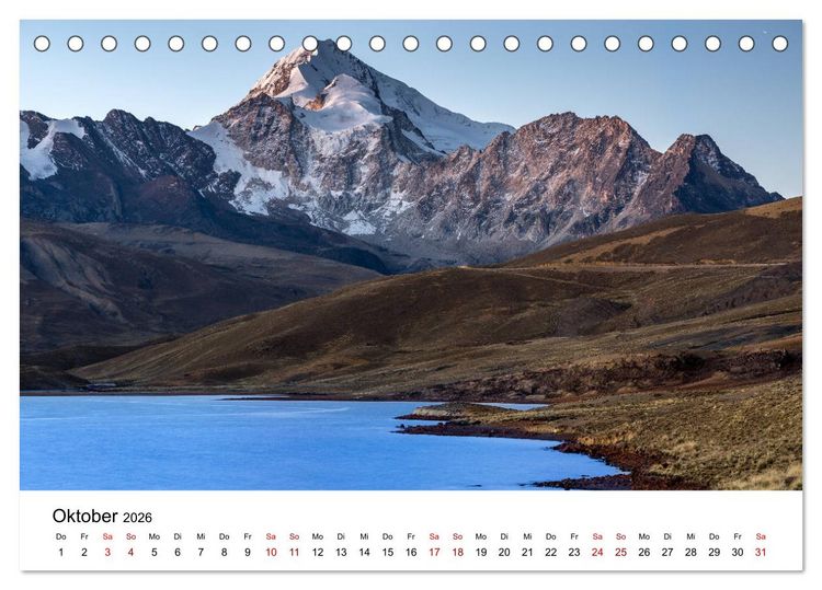 Produktbild: Bolivien - Einzigartige Landschaft (Tischkalender 2026 DIN A5 quer), CALVENDO Monatskalender