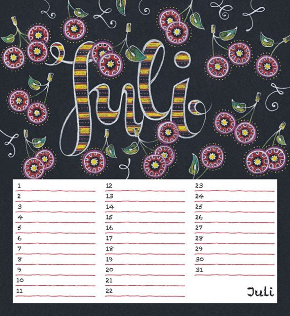 Produktbild: Geburtstagskalender Chalk Love