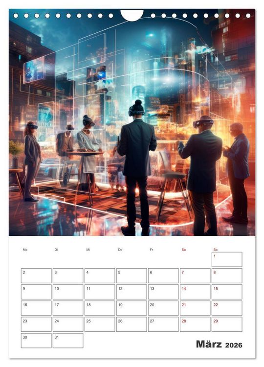 Produktbild: METAVERSE Cooler Terminplaner (Wandkalender 2026 DIN A4 hoch), CALVENDO Monatskalender