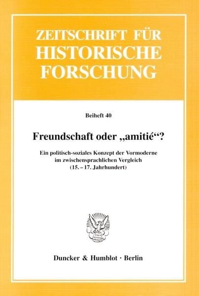 Produktbild: Freundschaft oder "amiti&eacute;"?